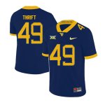 Men's West Virginia Mountaineers NCAA #49 Jayvon Thrift Navy Authentic Nike 2019 Stitched College Football Jersey MV15Y13MZ